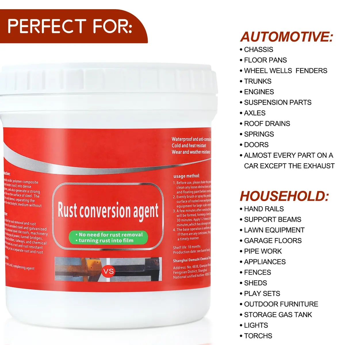 TPTAL Rust Renovator Black 300g (10.58 oz) | Converts Rust to Durable Black Polymer Layer - view 4