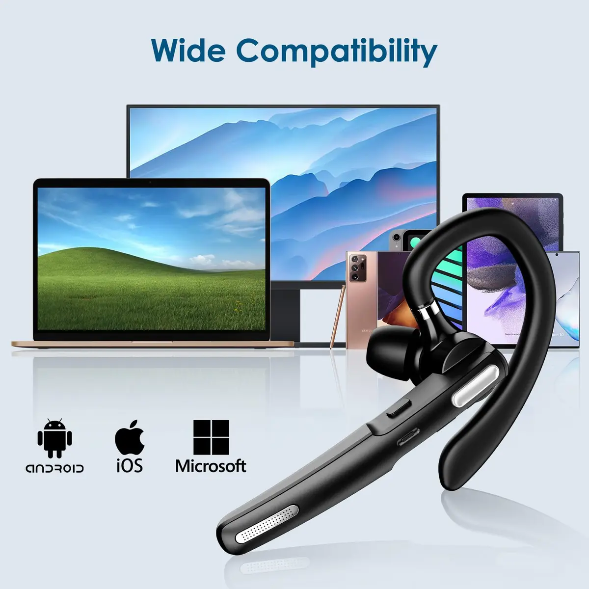 ICOMTOFIT G3 Bluetooth Headset with Mic | 10m Range, 8-10 Hr Talk Time - view 4