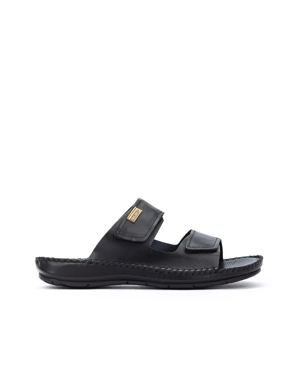 PIKOLINOS Mens Tarifa 06J-0084 Black EU 44 | Leather Slip On Sandal, Casual, Medium - main product image
