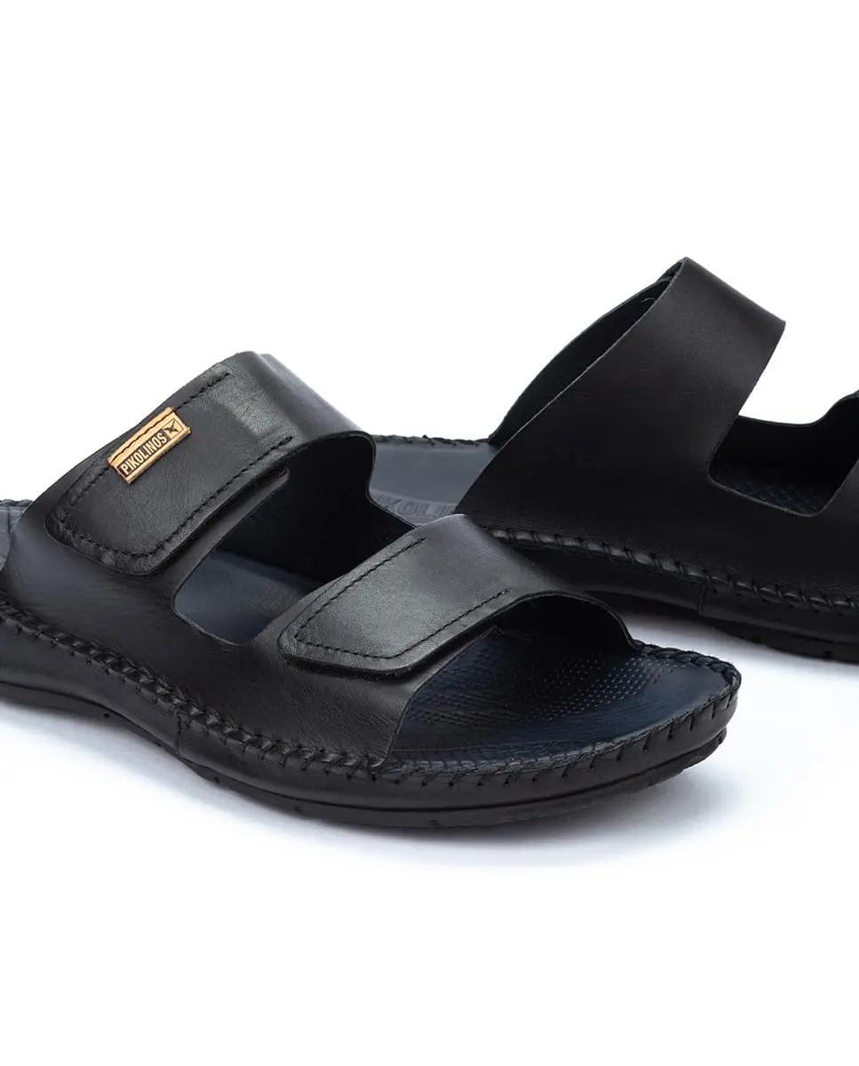PIKOLINOS Mens Tarifa 06J-0084 Black EU 44 | Leather Slip On Sandal, Casual, Medium - view 3