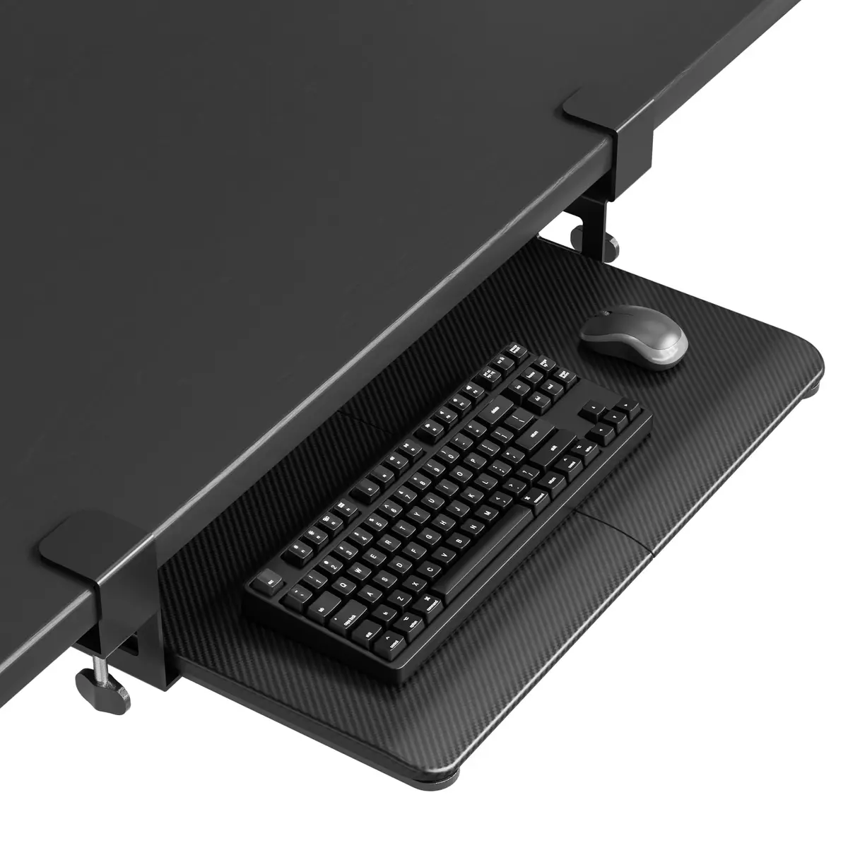BONTEC Under Desk Keyboard Tray, Pull-Out Platform for Ergonomic Workspace | Fits Desks Up to 1.97 Inches - main product image