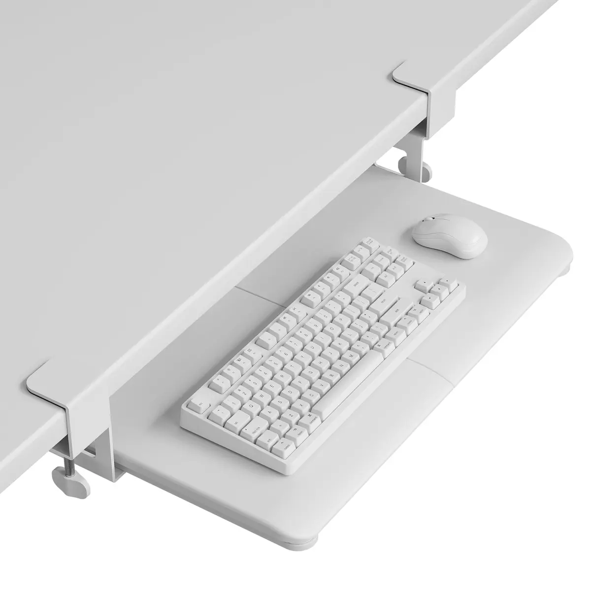 BONTEC Under Desk Keyboard Tray, Pull-Out Platform 25.6 x 11.8 in | Space-Saving Ergonomic Design - main product image