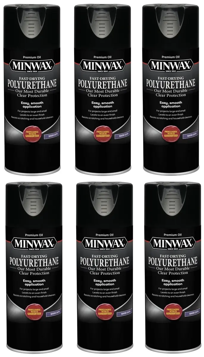 Minwax Oil-Based Polyurethane 6 Pack 11.5 oz | Fast Drying Warm Satin Finish - main product image