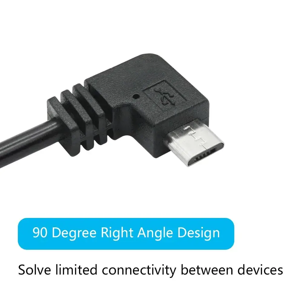 Maixbomr 90 Degree Micro USB Power Cord 3.5M (11FT) | Right Angle Charging Cable for Dash Cams & Devices - view 4