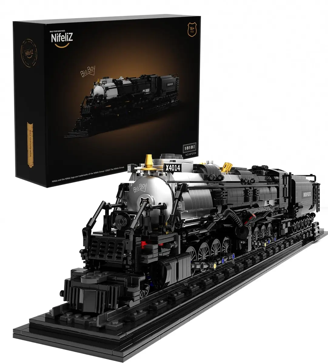 Nifeliz Big Boy Steam Locomotive Building Set, Trains Series | Authentic Toy for Train Enthusiasts - main product image