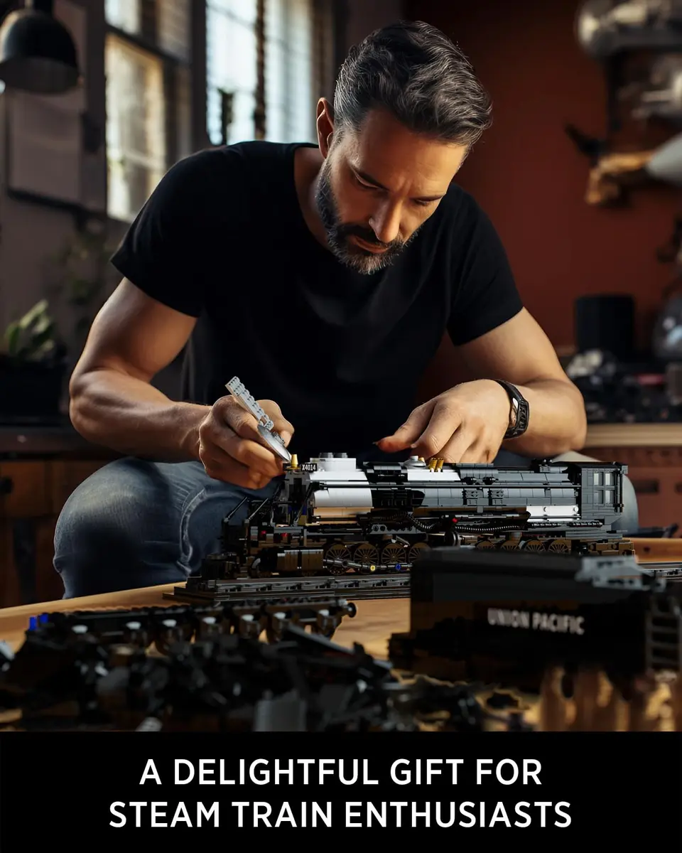 Nifeliz Big Boy Steam Locomotive Building Set, Trains Series | Authentic Toy for Train Enthusiasts - view 6