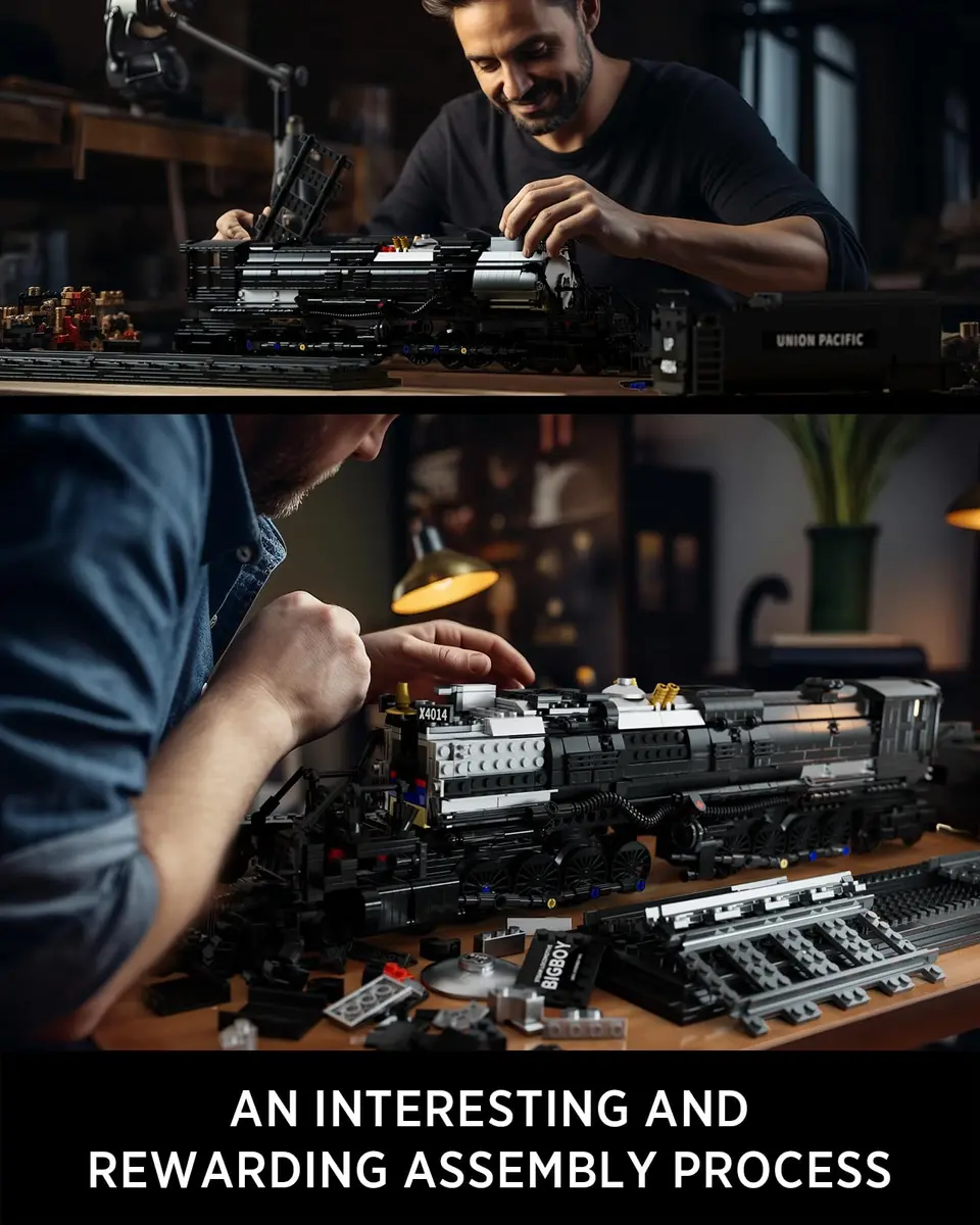 Nifeliz Big Boy Steam Locomotive Building Set, Trains Series | Authentic Toy for Train Enthusiasts - view 4