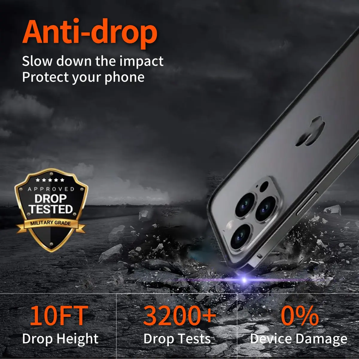 AOPNN Aluminum for iPhone 15 Pro MAX Bumper Case,Metal Frame Natural Titanium | Slim 2mm, Aviation Alloy - view 3