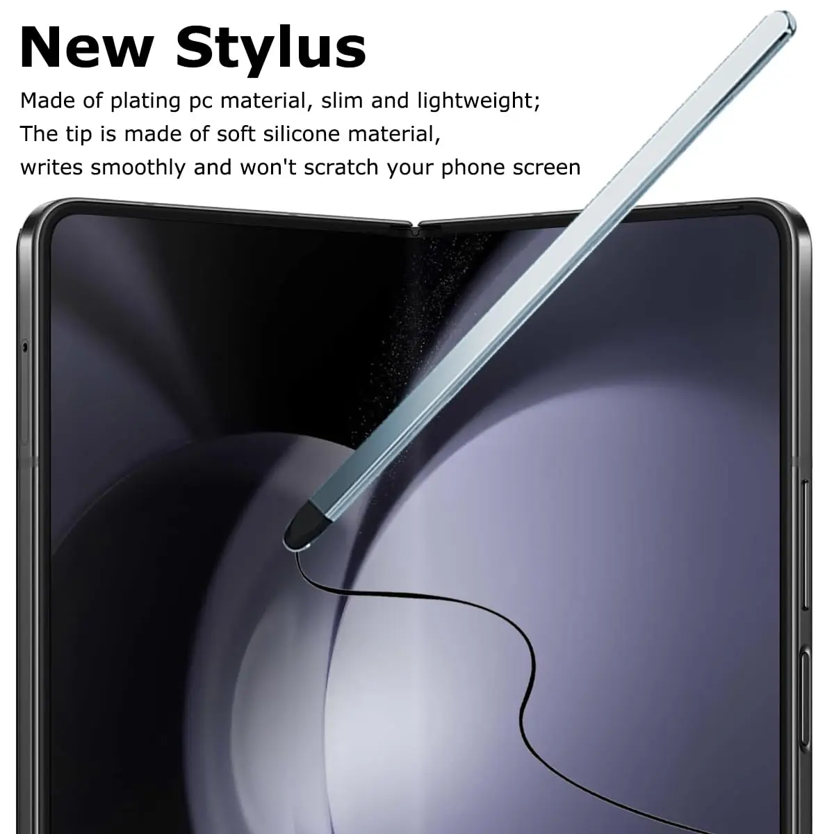 YQODSZ Stylus Pen & S Pen Holder for Samsung Galaxy Z Fold 7/6 / 5 | Slim Silicone Tip, Adhesive Slot, Blue - view 5