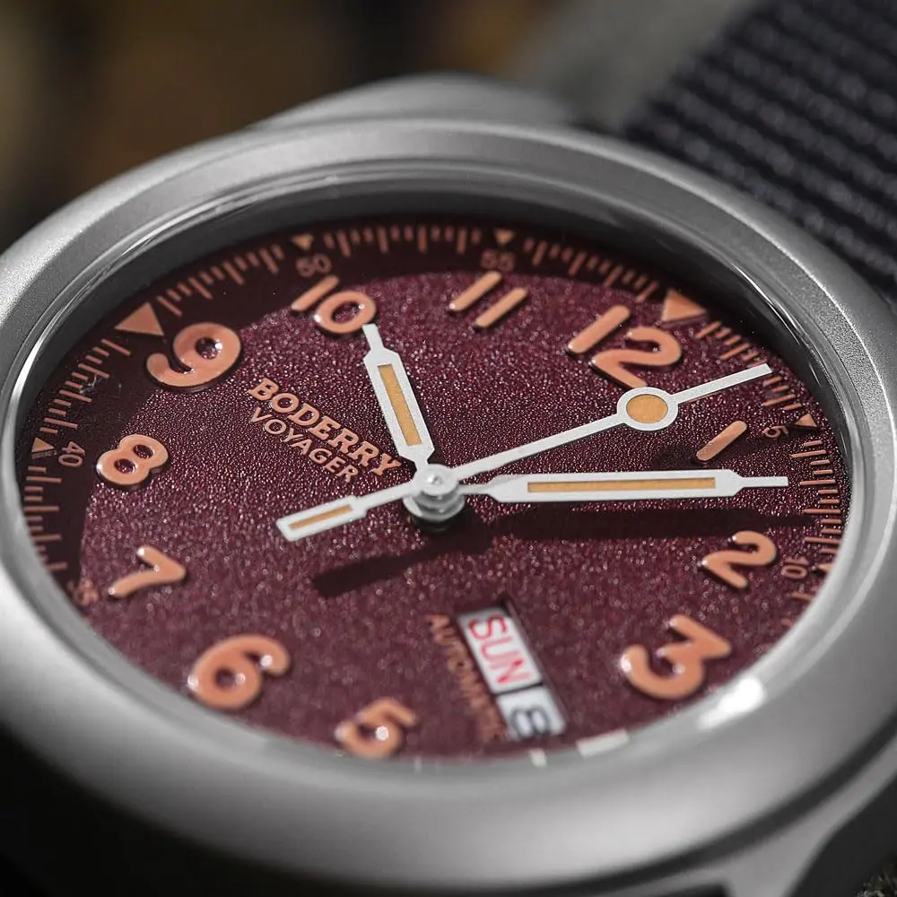 BODERRY Men's Titanium Automatic Field Watch 40mm Military Waterproof 100M | Japanese Mechanical Movement - view 5
