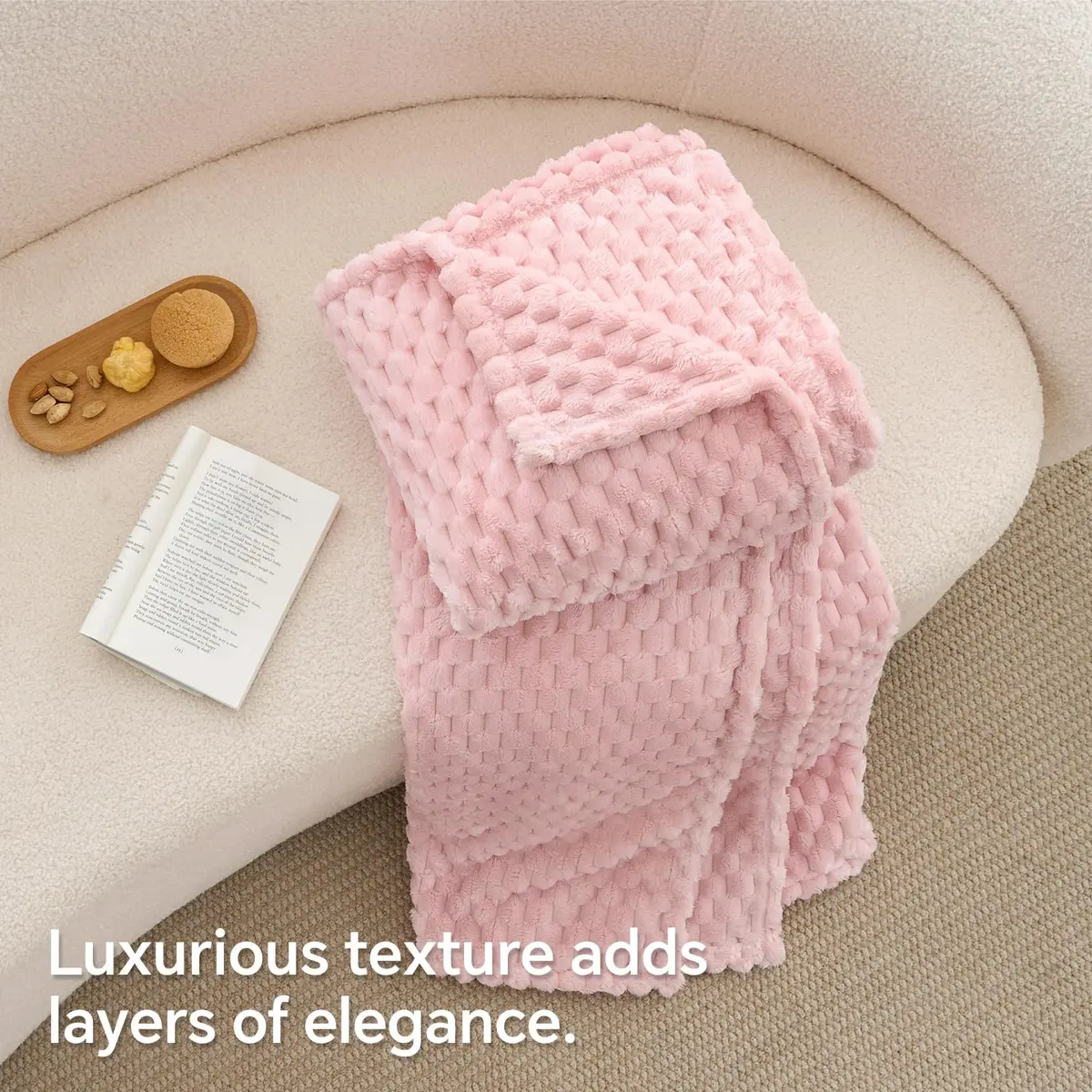 BEDELITE Pink Throw Blanket for Couch, 50"x60" | Cozy & Stylish Gift for Women - view 7
