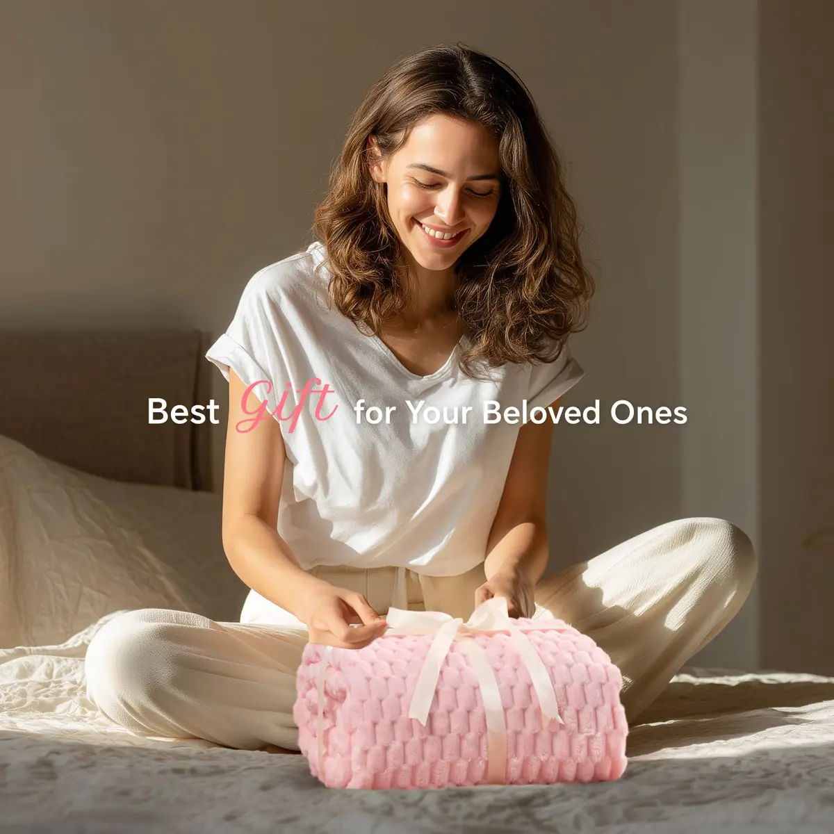 BEDELITE Pink Throw Blanket for Couch, 50"x60" | Cozy & Stylish Gift for Women - view 2