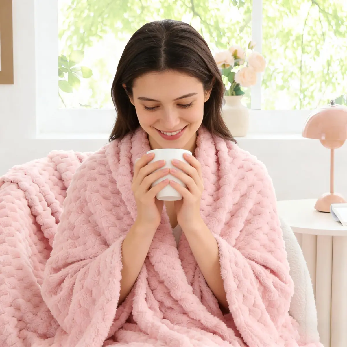 BEDELITE Pink Throw Blanket for Couch, 50"x60" | Cozy & Stylish Gift for Women - view 4