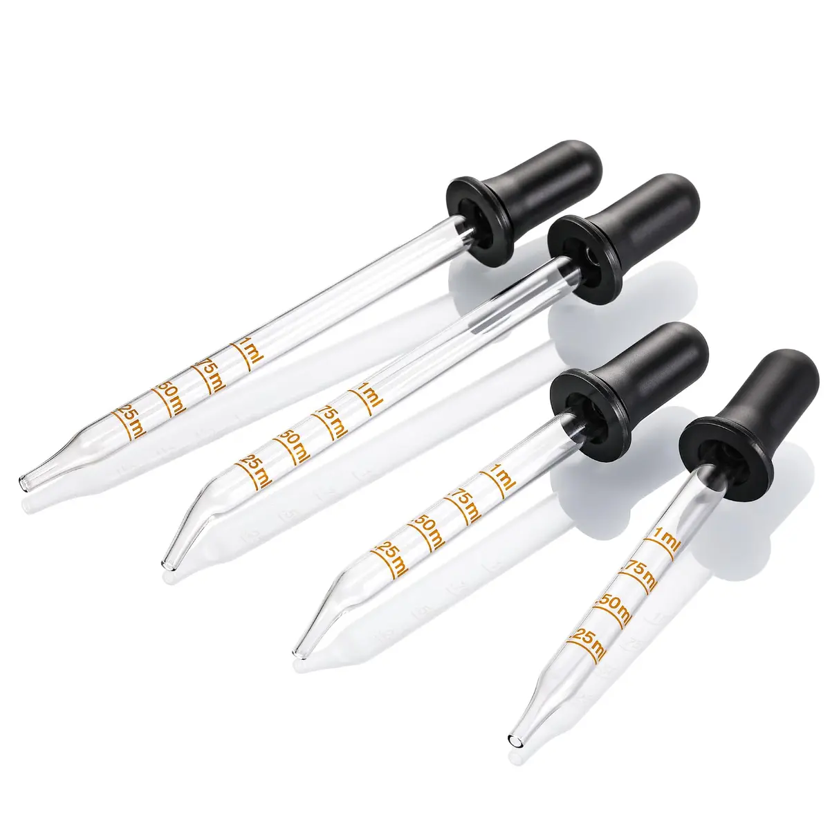LANDNEOO 4 Pack, 1 mL Glass Eye Dropper with Measurement | Accurate Dose Pipette for Oils & Care - main product image