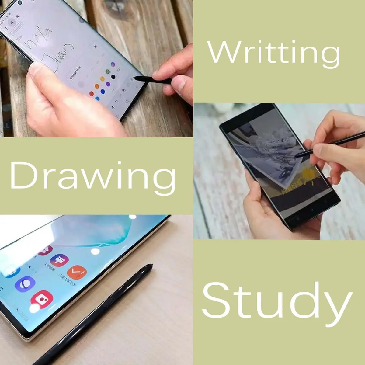 Dakexiong 2 Pack Galaxy Note 10 S Pen Stylus Pen Replacement Aura Black | 4096 Pressure Levels - view 5