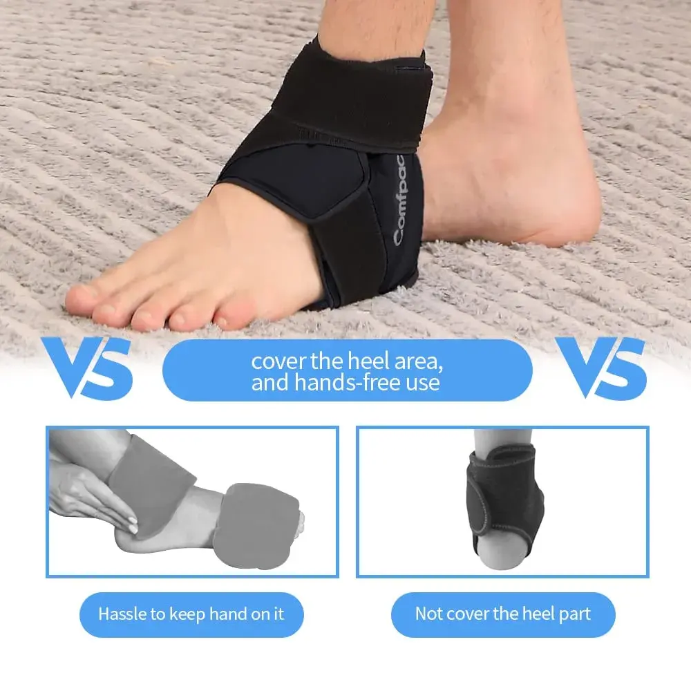 Comfpack Ankle Ice Pack Wrap for Swelling, FSA Eligible, 2 Pack | Targeted Pain Relief for Heel, Ankle, Plantar Fasciitis - view 4