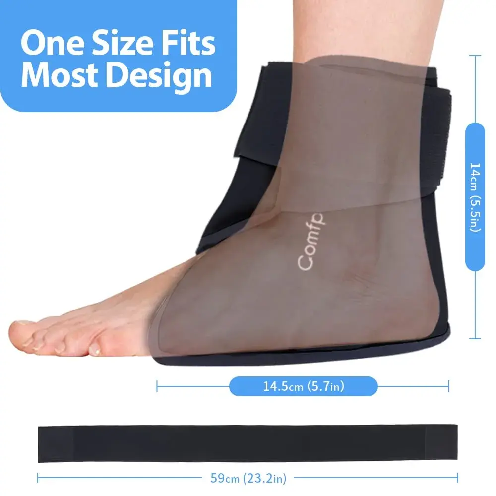 Comfpack Ankle Ice Pack Wrap for Swelling, FSA Eligible, 2 Pack | Targeted Pain Relief for Heel, Ankle, Plantar Fasciitis - view 5