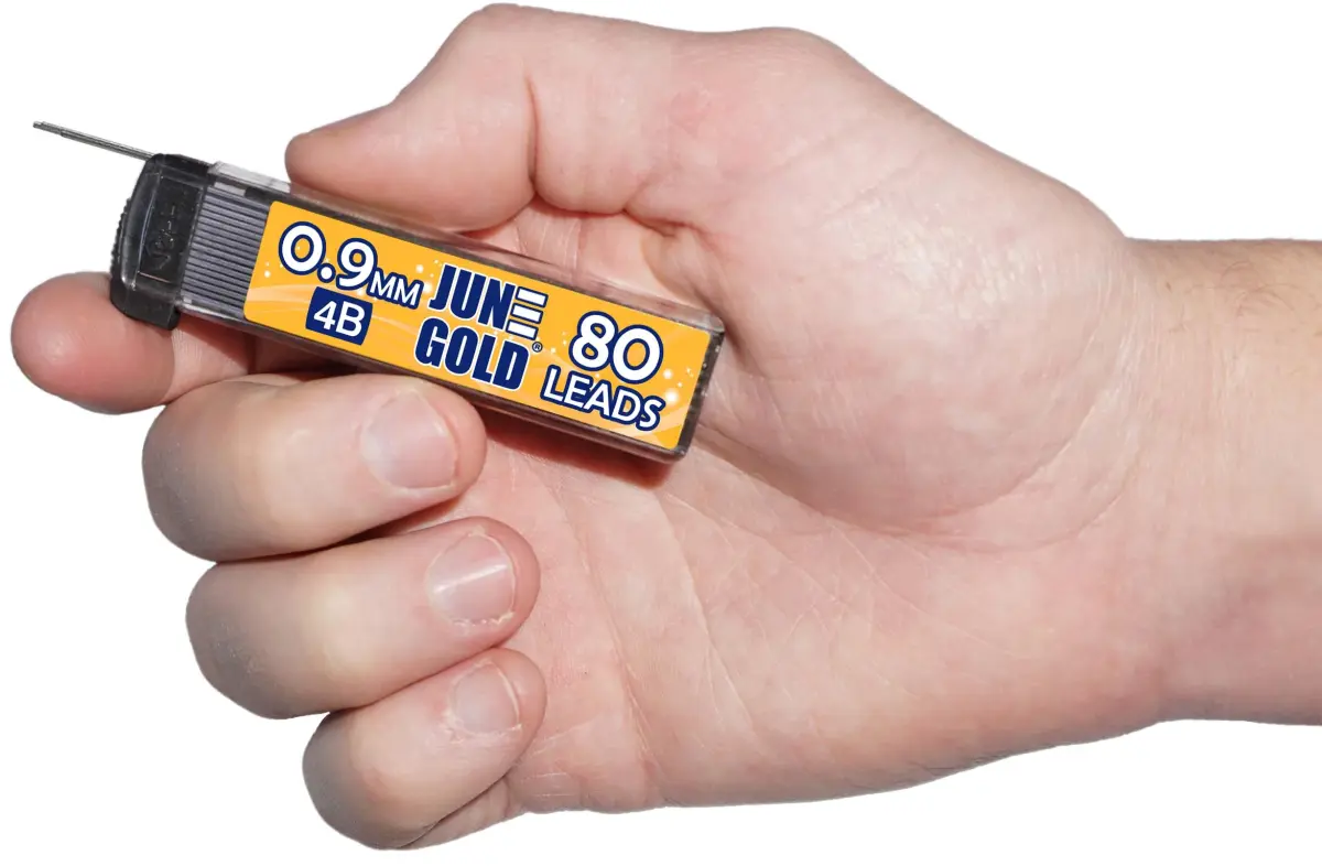 June Gold 0.9 mm 4B Graphite Lead Refills, 320 Pieces - view 2