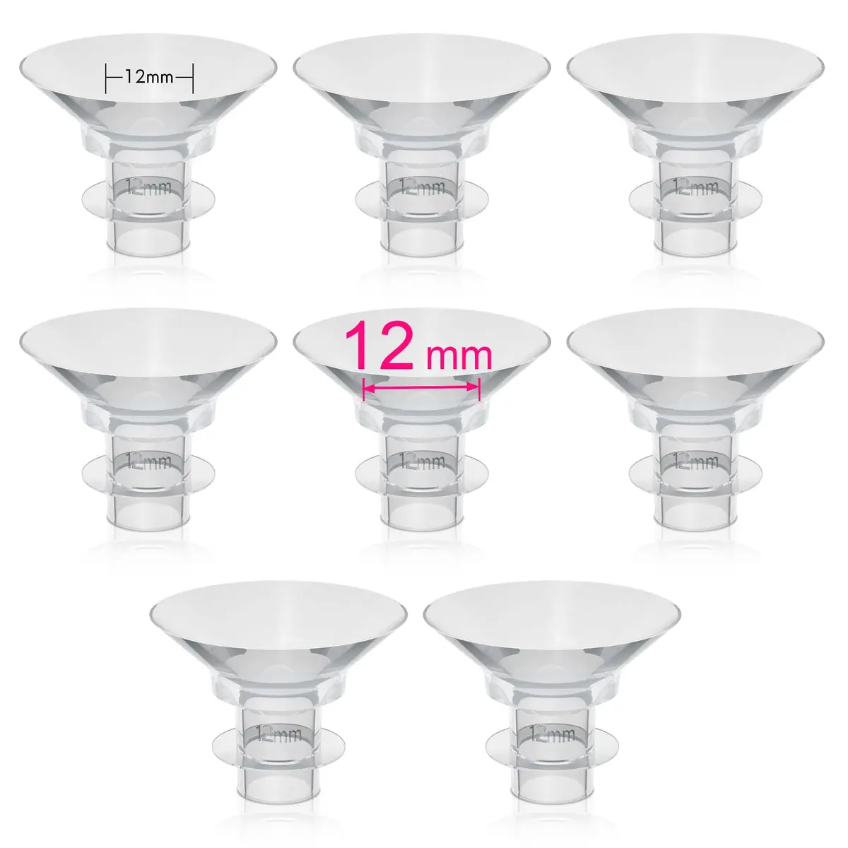 LOZAEVE 13mm Flange Inserts (8-Pack) | BPA-Free Silicone for Breast Pump Comfort & Efficiency - main product image