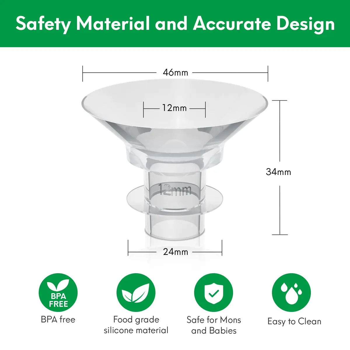 LOZAEVE 13mm Flange Inserts (8-Pack) | BPA-Free Silicone for Breast Pump Comfort & Efficiency - view 6