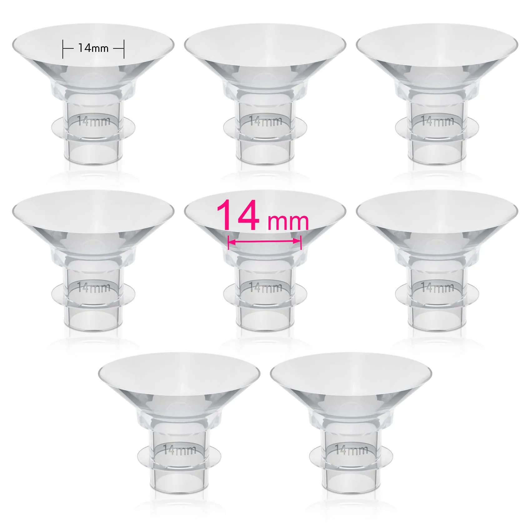 LOZAEVE 14mm Flange Insert for Wearable Breast Pumps, Compatible with 24-25mm Shields (1 Pack) - main product image