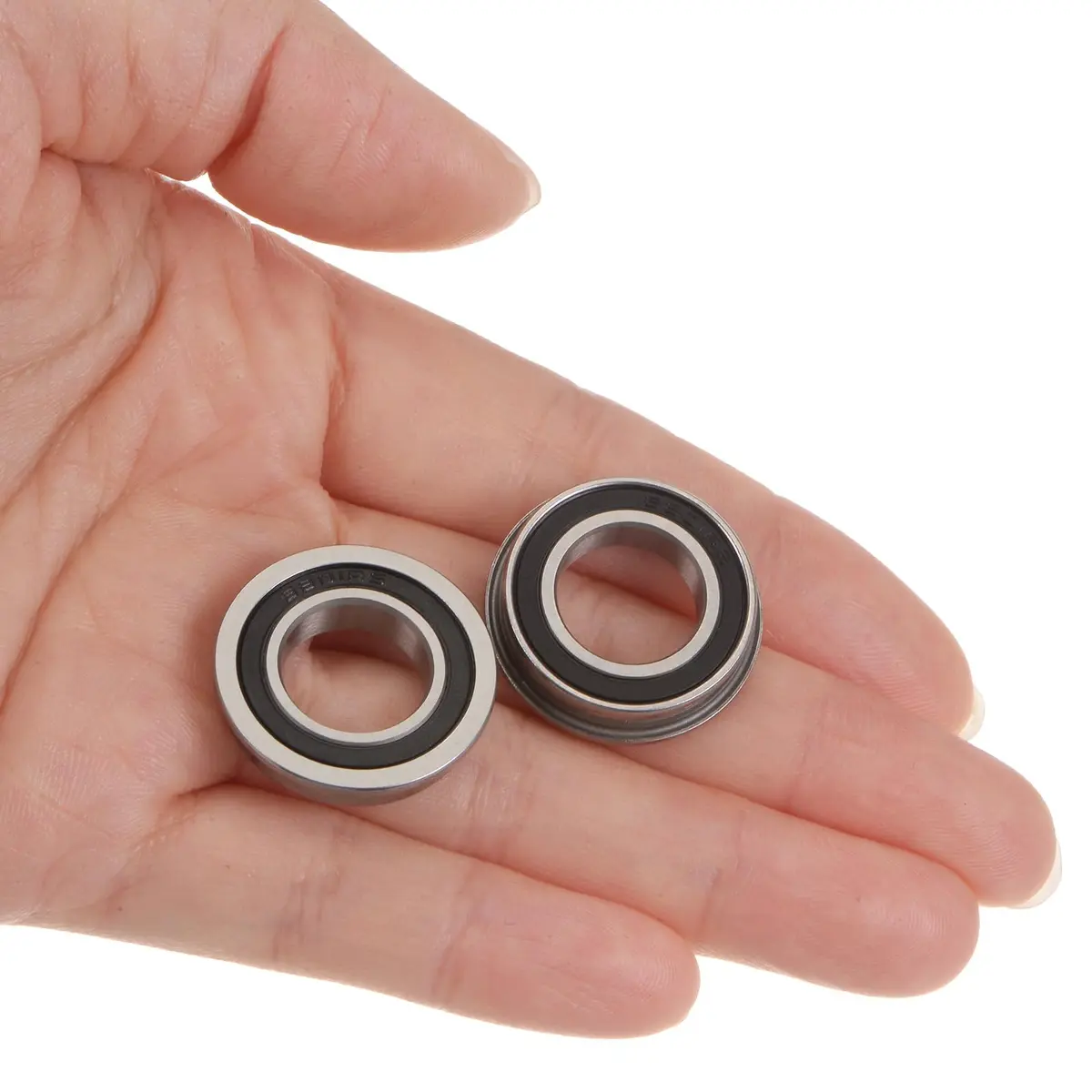 uxcell F6801-2RS Flanged Ball Bearing 12x21x5mm Double Sealed Chrome Steel, 10pcs | Cost-Effective Industrial Bearing - view 5