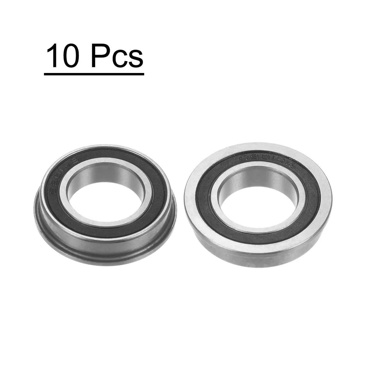 uxcell F6801-2RS Flanged Ball Bearing 12x21x5mm Double Sealed Chrome Steel, 10pcs | Cost-Effective Industrial Bearing - view 4