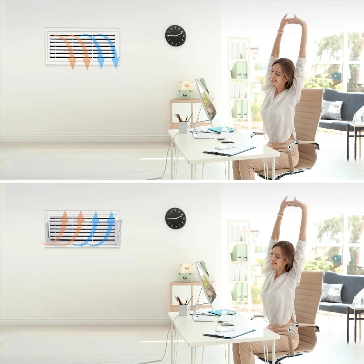 YZXTECNIP Adjustable Air Vent Deflector 9” to 14” | Magnetic Heat & Wind Blocker for HVAC - view 7