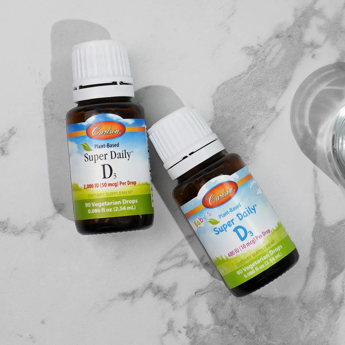 Carlson Baby's Plant-Based Super Daily D3 Drops 2.54 mL (0.086 Fl Oz) | 400 IU (10 mcg) Per Drop - view 8