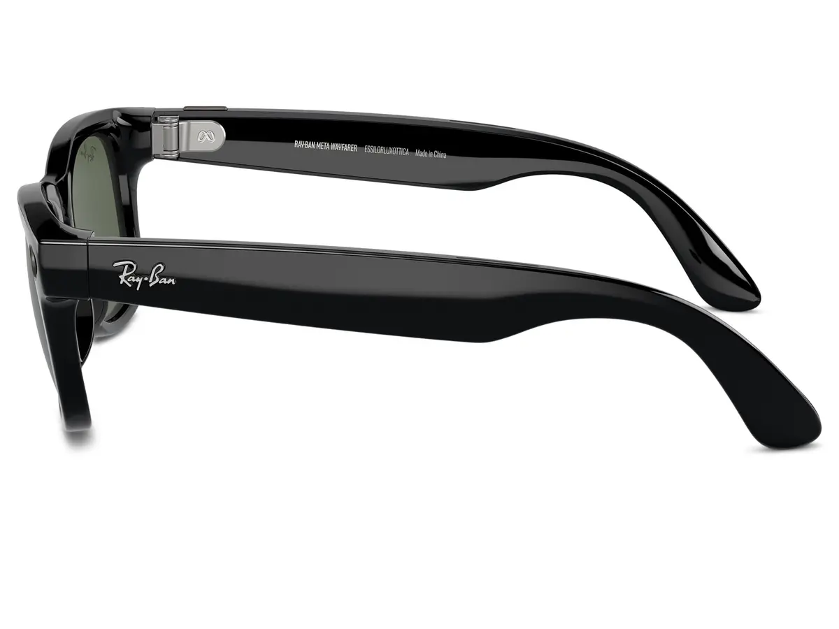 Meta Ray-Ban Meta (Gen 1) Wayfarer Shiny Black | Smart AI Glasses with 12 MP Camera & Open-Ear Speakers - view 2