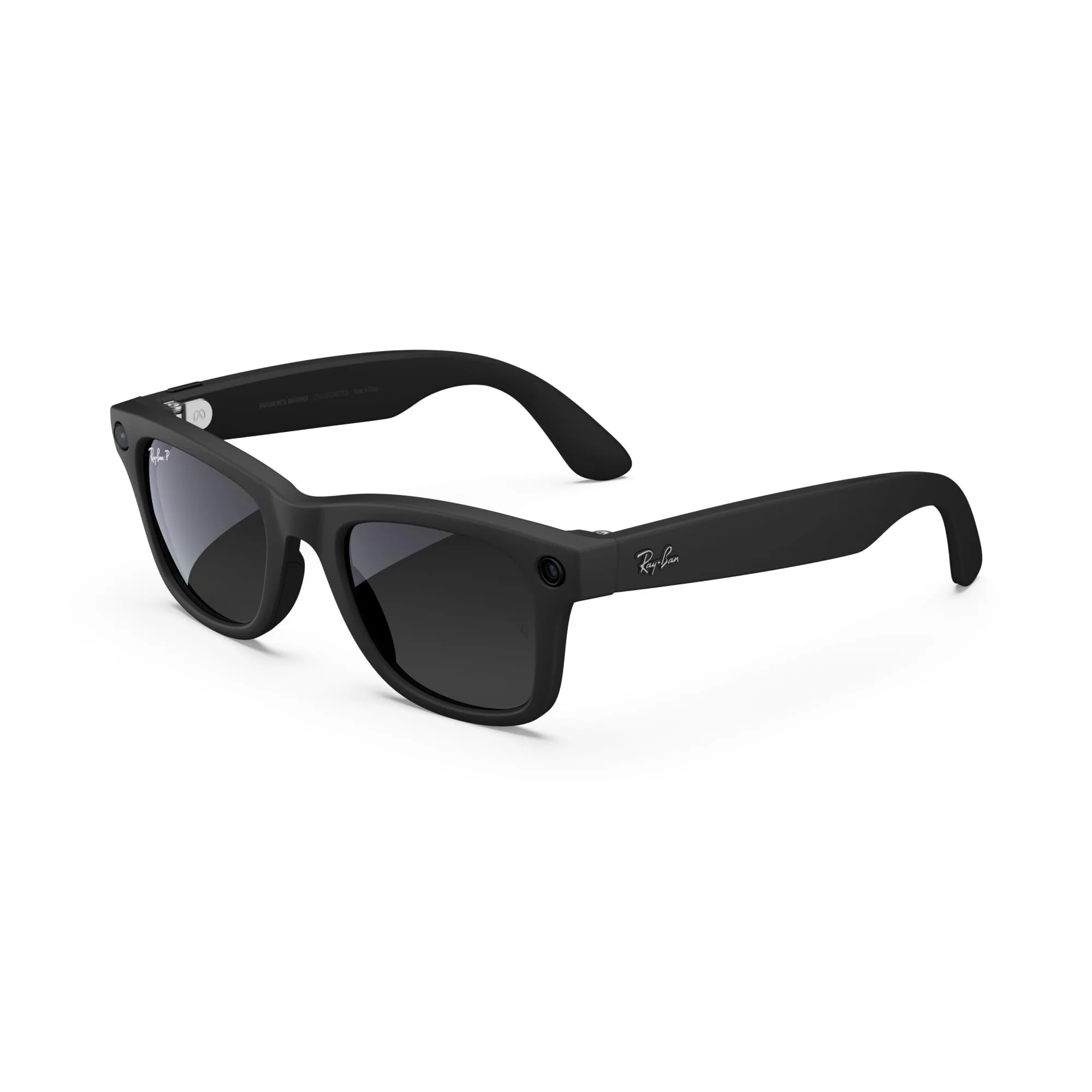 Meta Ray-Ban Wayfarer Large Smart AI Glasses Matte Black | Polarized Gradient Graphite Lenses (Large) - main product image