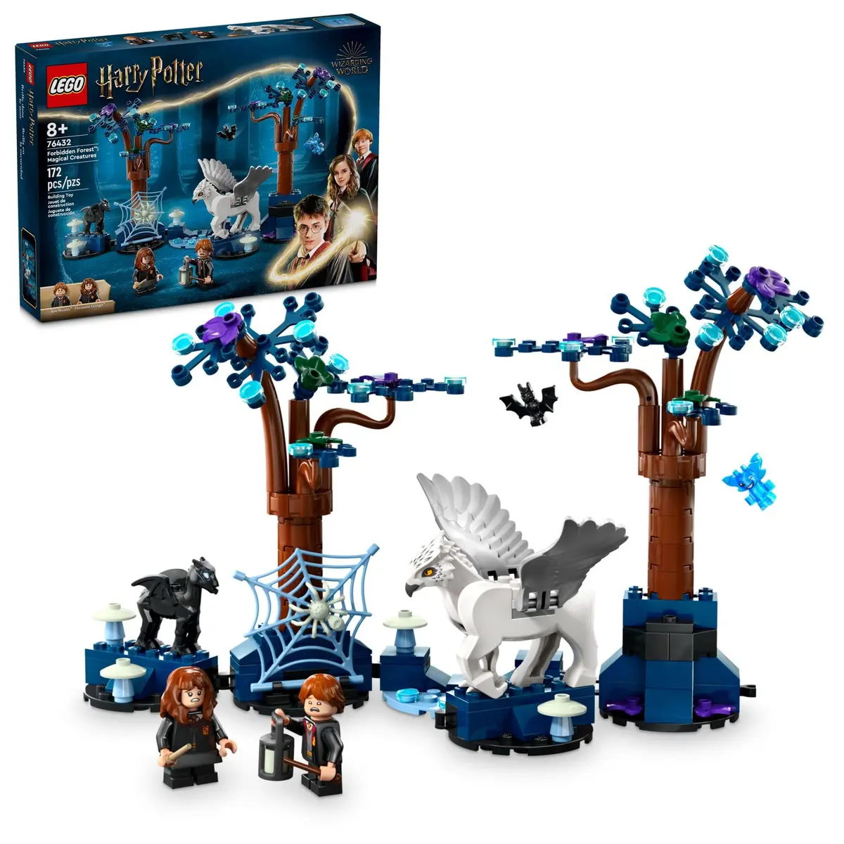 LEGO Harry Potter Forbidden Forest: Magical Creatures, Glow in The Dark Toy for Kids Ages 8+ | Enchanted Scene Builder with Magical Animals - main product image