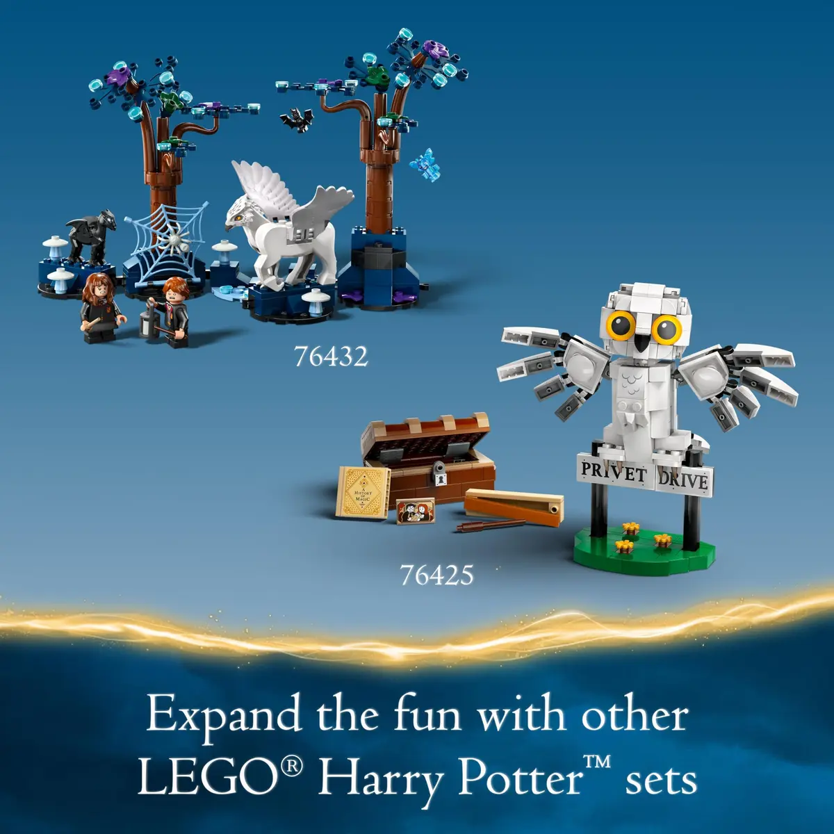 LEGO Harry Potter Forbidden Forest: Magical Creatures, Glow in The Dark Toy for Kids Ages 8+ | Enchanted Scene Builder with Magical Animals - view 6