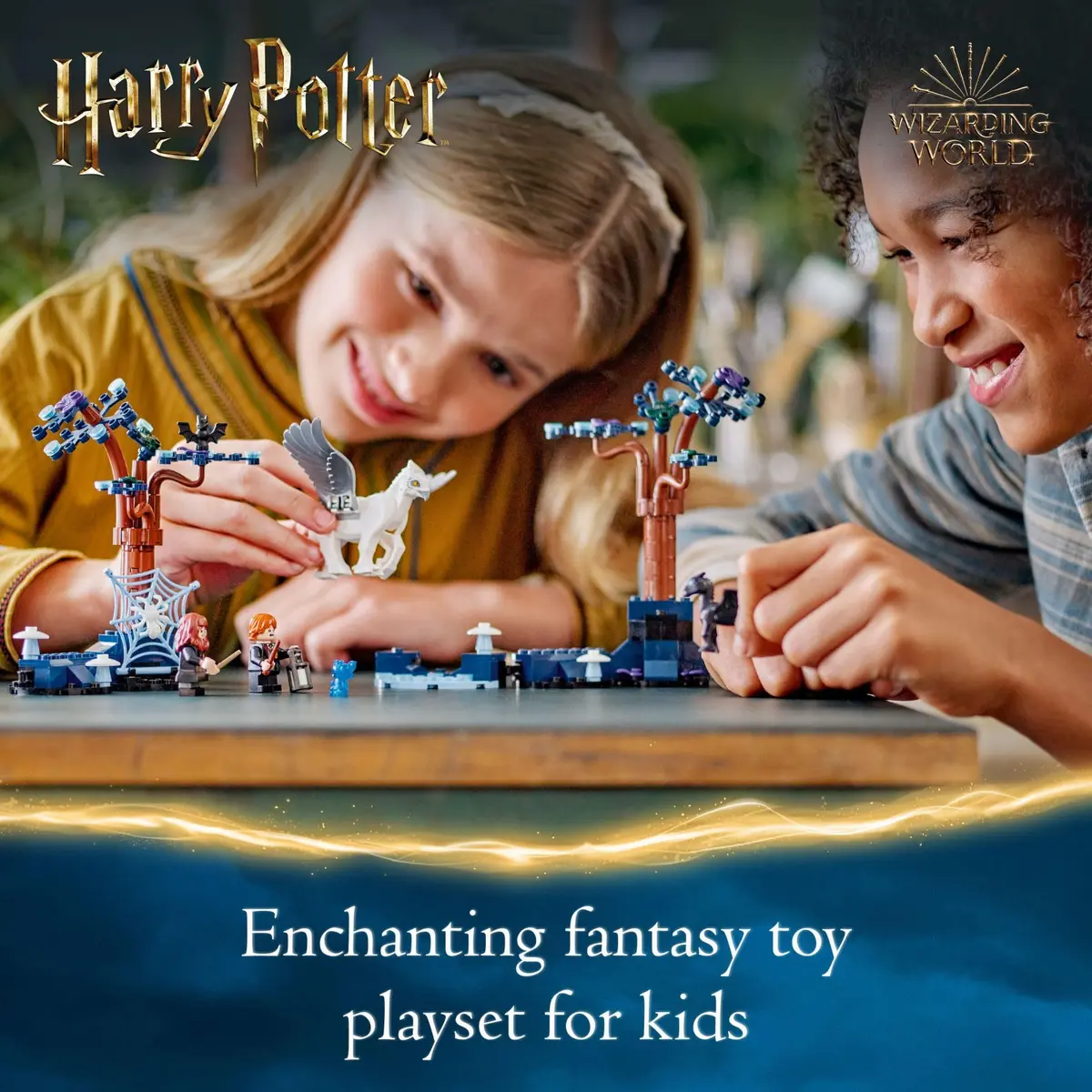 LEGO Harry Potter Forbidden Forest: Magical Creatures, Glow in The Dark Toy for Kids Ages 8+ | Enchanted Scene Builder with Magical Animals - view 2