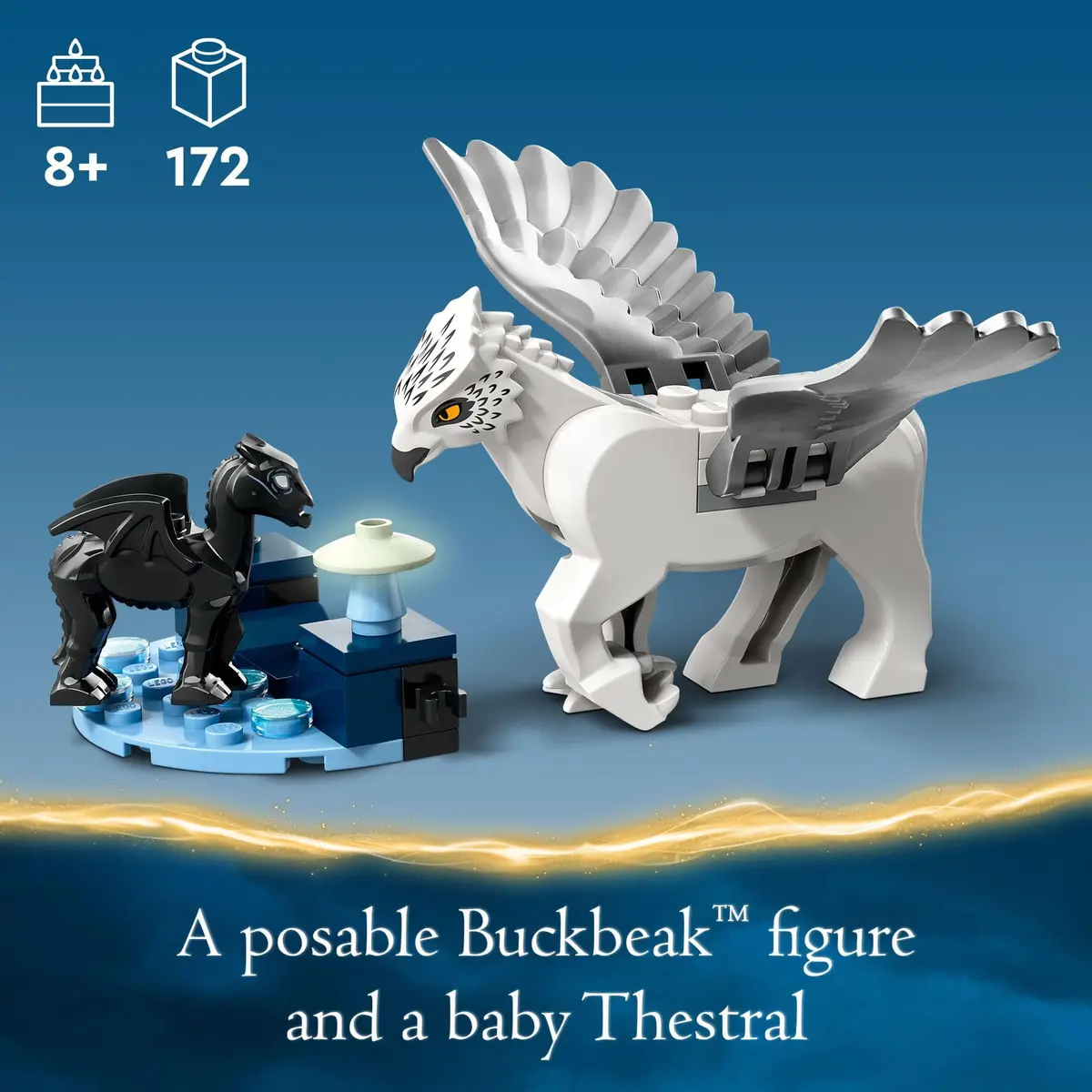 LEGO Harry Potter Forbidden Forest: Magical Creatures, Glow in The Dark Toy for Kids Ages 8+ | Enchanted Scene Builder with Magical Animals - view 3