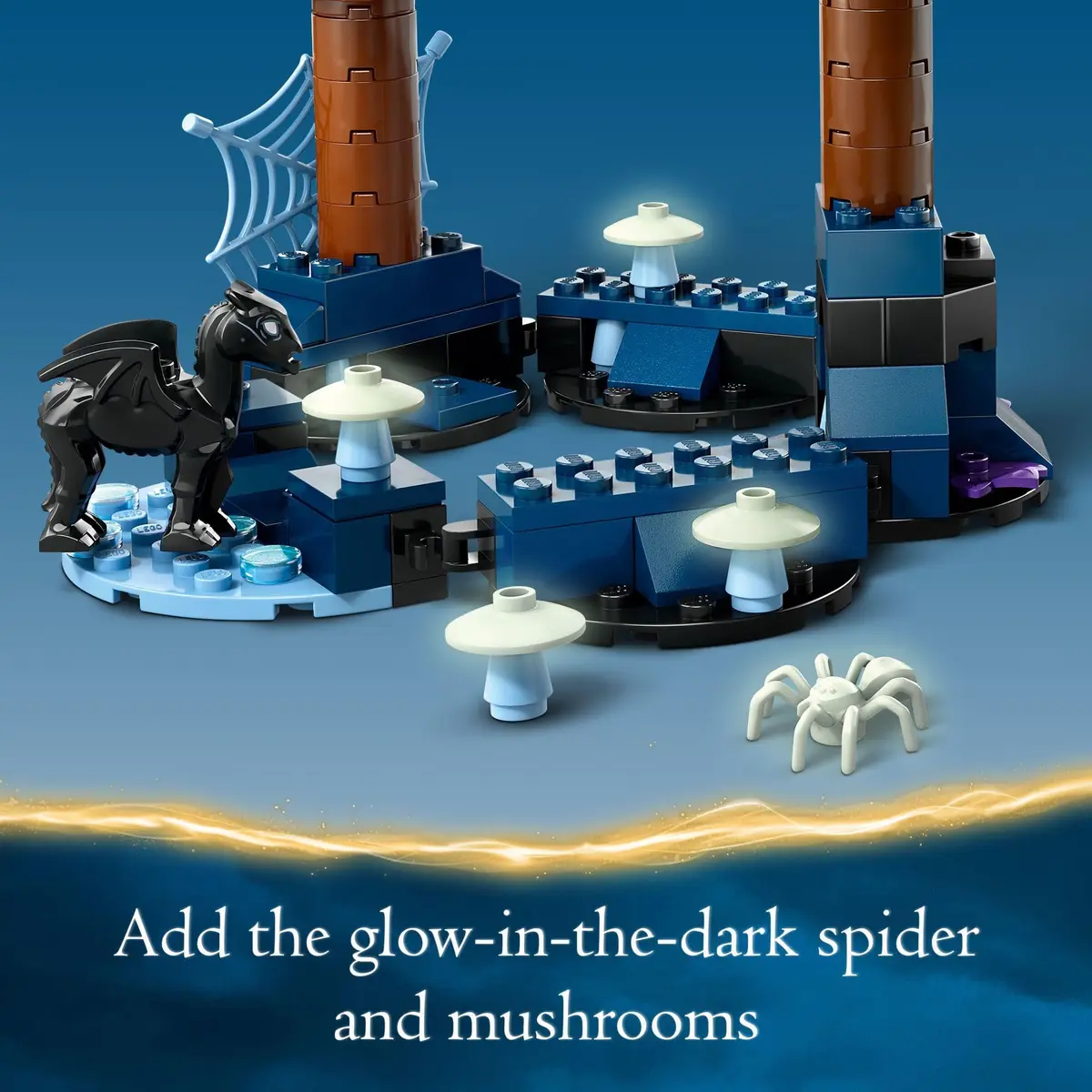 LEGO Harry Potter Forbidden Forest: Magical Creatures, Glow in The Dark Toy for Kids Ages 8+ | Enchanted Scene Builder with Magical Animals - view 4