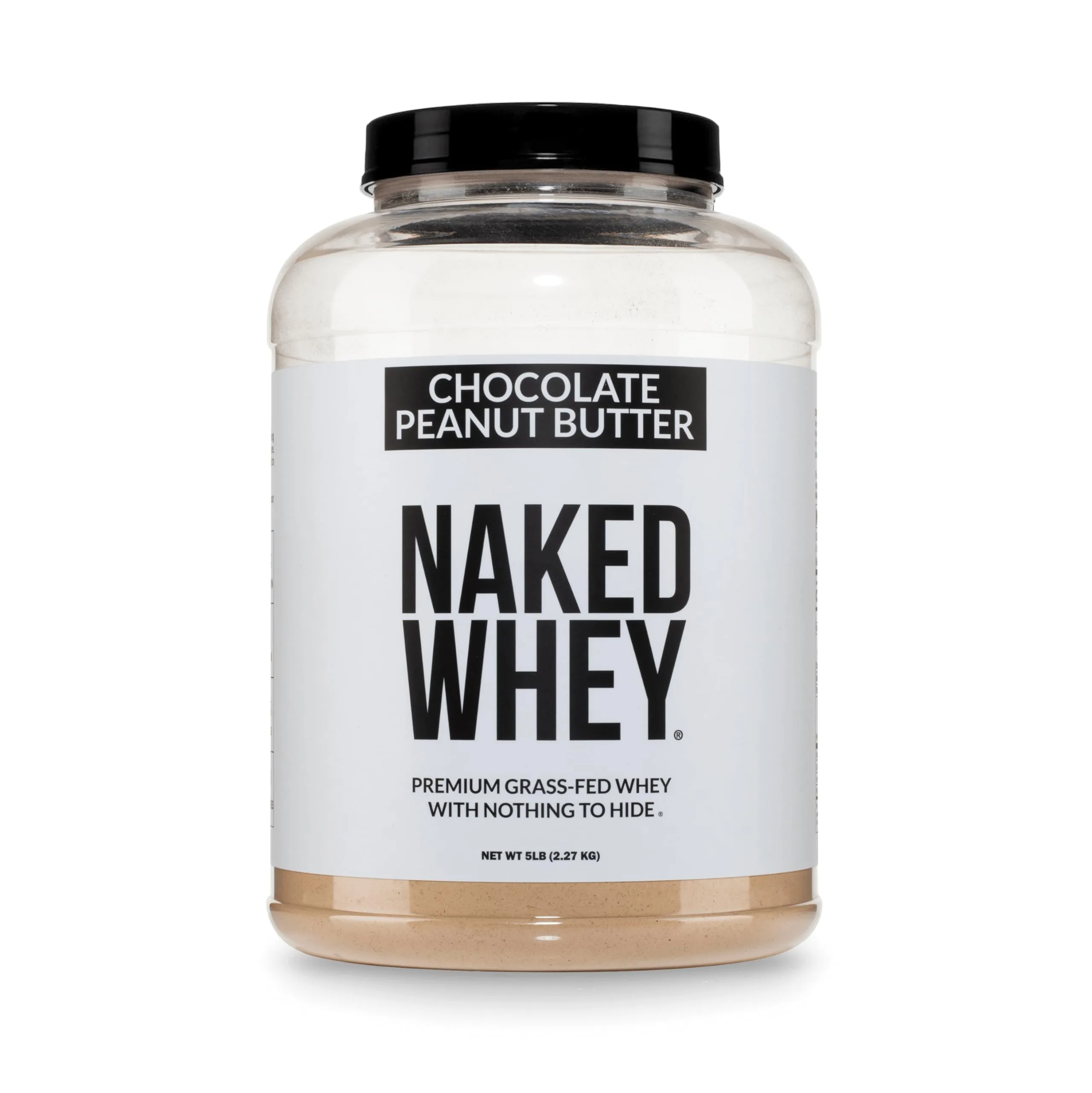 NAKED Chocolate Peanut Butter Grass Fed Whey Protein Powder, 5 lb | 25g Protein Per Serving, Aids Recovery - main product image