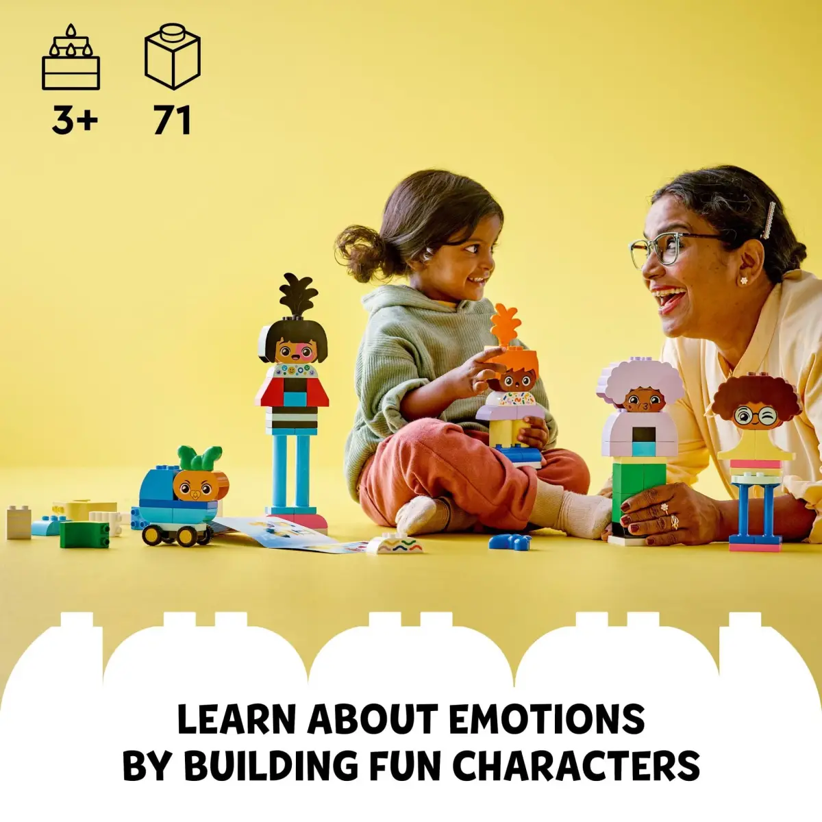LEGO DUPLO Town Buildable People with Big Emotions Interactive Toy 71 Pieces | Educational STEM Learning Toy - view 2