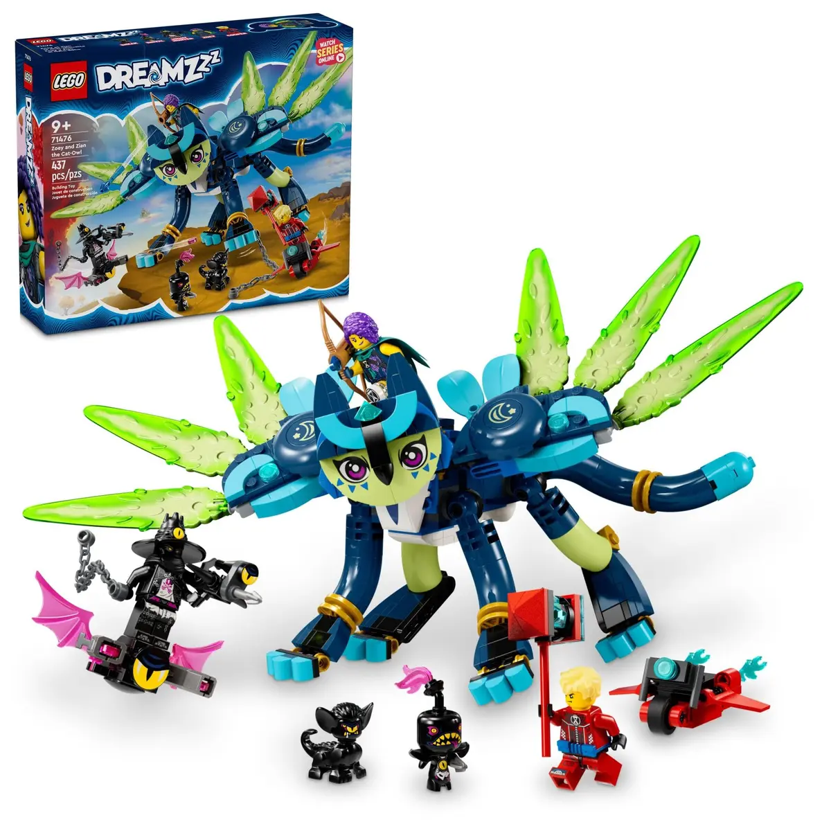 LEGO DREAMZzz Zoey and Zian The Cat-Owl Building Set 437 Pieces | STEM Learning Toy for Ages 9+ - main product image