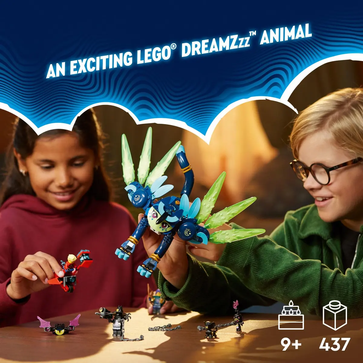 LEGO DREAMZzz Zoey and Zian The Cat-Owl Building Set 437 Pieces | STEM Learning Toy for Ages 9+ - view 2