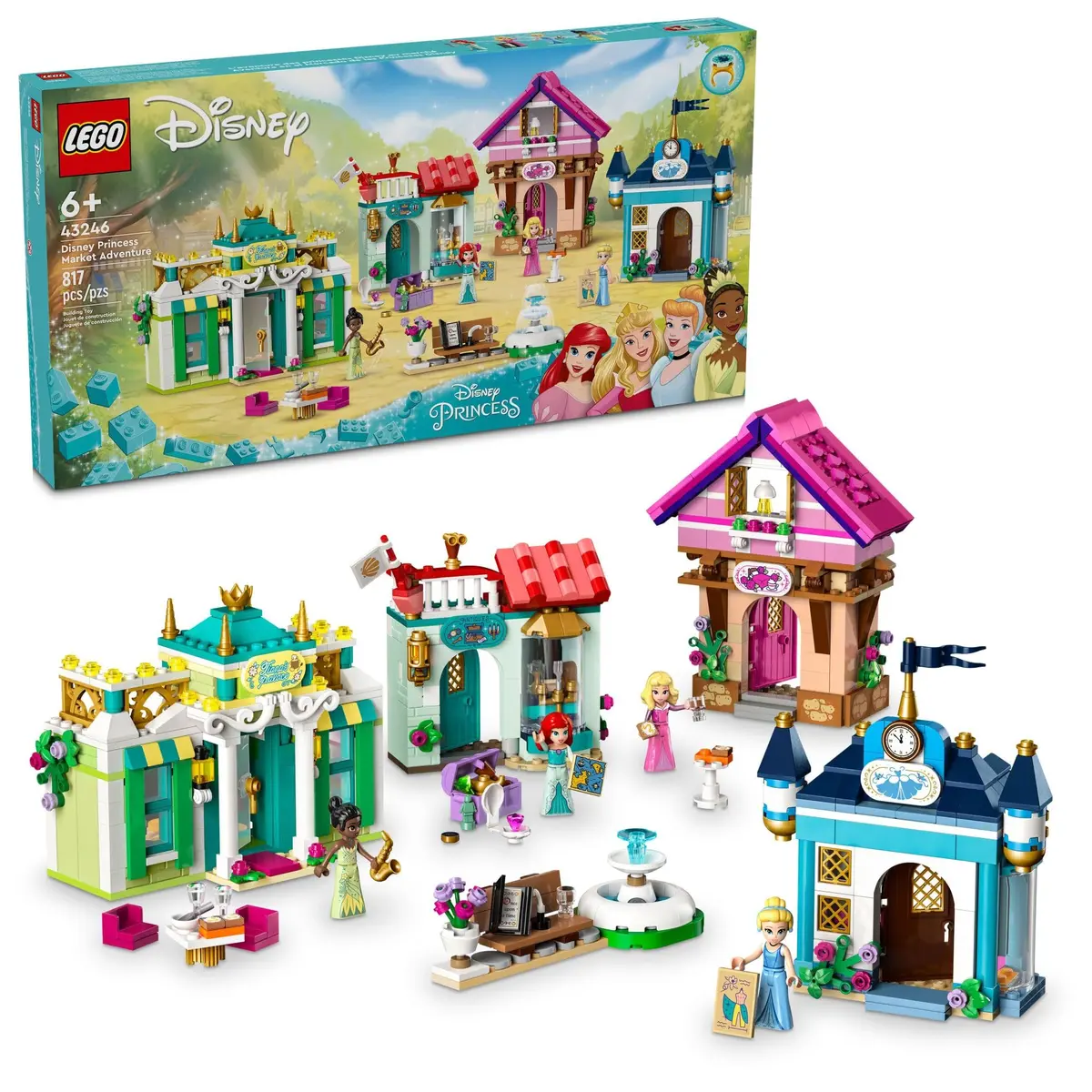 LEGO Disney Princess Market Adventure Building Toy Set 817 Pieces | Educational STEM Toy for Ages 6+ - main product image