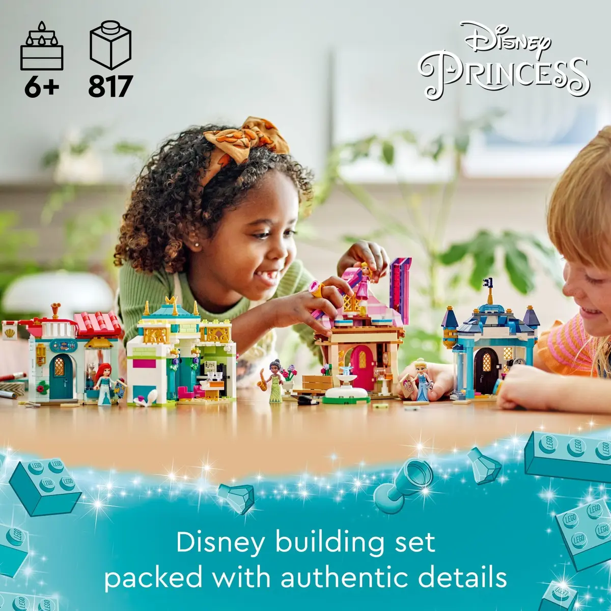 LEGO Disney Princess Market Adventure Building Toy Set 817 Pieces | Educational STEM Toy for Ages 6+ - view 2