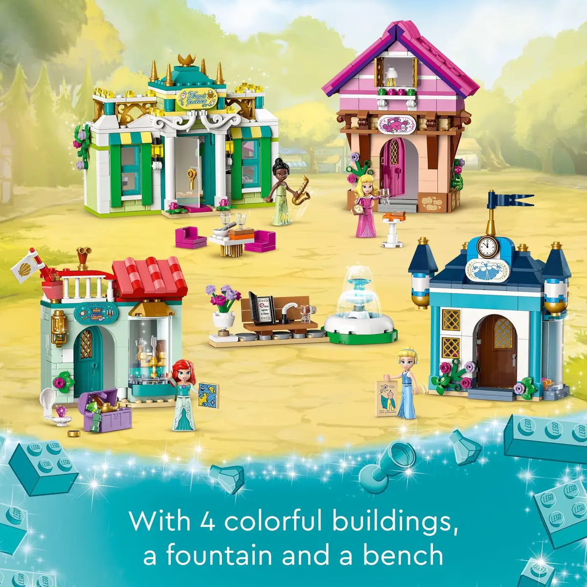 LEGO Disney Princess Market Adventure Building Toy Set 817 Pieces | Educational STEM Toy for Ages 6+ - view 3
