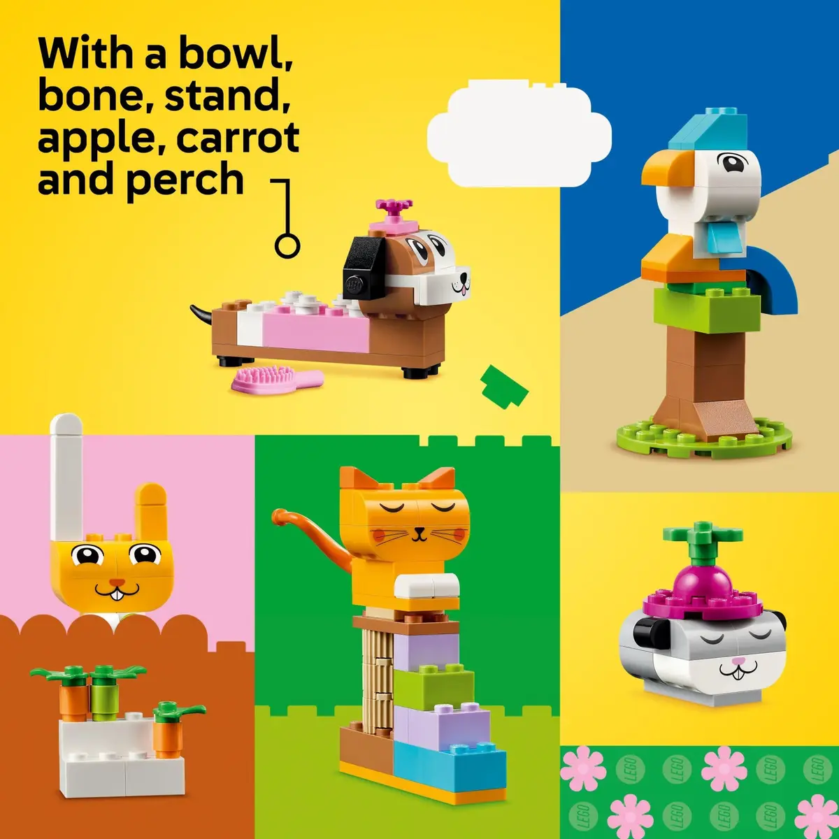 LEGO Classic Creative Pets Building Brick Animals Toy 450 Pieces | ASTM-Tested Educational Toy - view 6