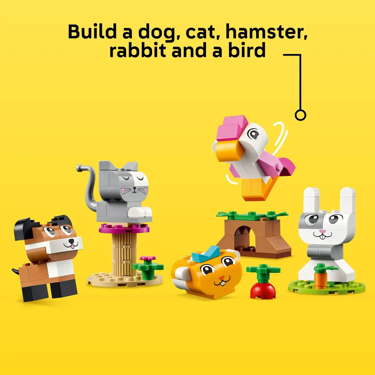 LEGO Classic Creative Pets Building Brick Animals Toy 450 Pieces | ASTM-Tested Educational Toy - view 3