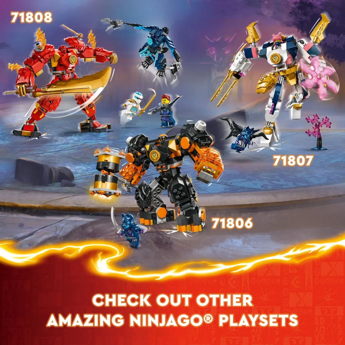 LEGO NINJAGO Kai’s Elemental Fire Mech Action Figure 322 Pieces | ASTM-Tested Educational Toy for Kids Ages 7+ - view 6