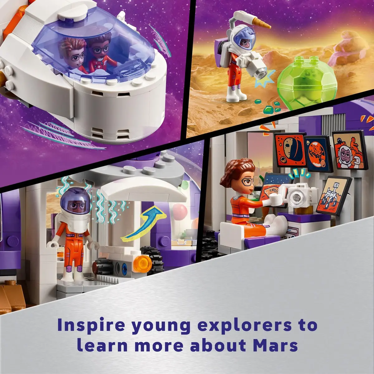LEGO Friends Mars Space Base and Rocket Set | Science Toy for Pretend Play with 3 Mini-Dolls and Spaceship, Gift for Kids 8+ - view 5