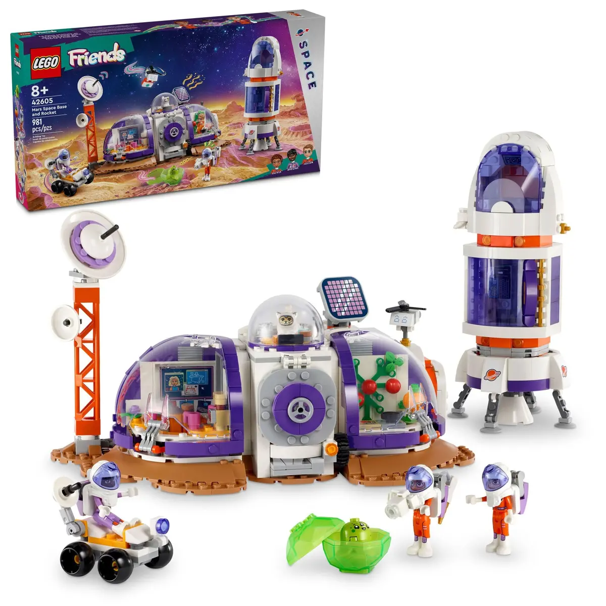 LEGO Friends Mars Space Base and Rocket Set | Science Toy for Pretend Play with 3 Mini-Dolls and Spaceship, Gift for Kids 8+ - main product image