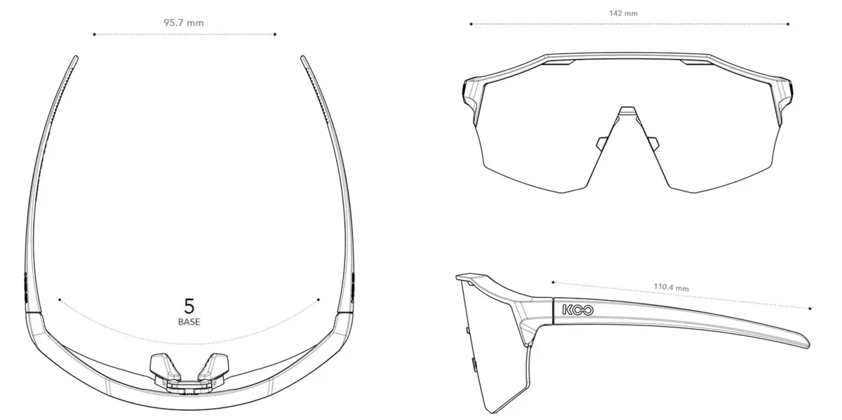KOO Alibi Sunglasses | Performance Eyewear for Road, MTB, Cyclocross | Harbor Blue Matt - view 5