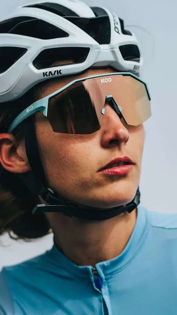 KOO Alibi Sunglasses | Performance Eyewear for Road, MTB, Cyclocross | Harbor Blue Matt - view 6